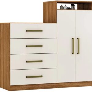 Cômoda para Quarto 1 Porta 5 Gavetas