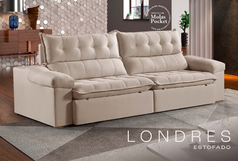 Estofado Retrátil Reclinável Londres - Bianchi Móveis